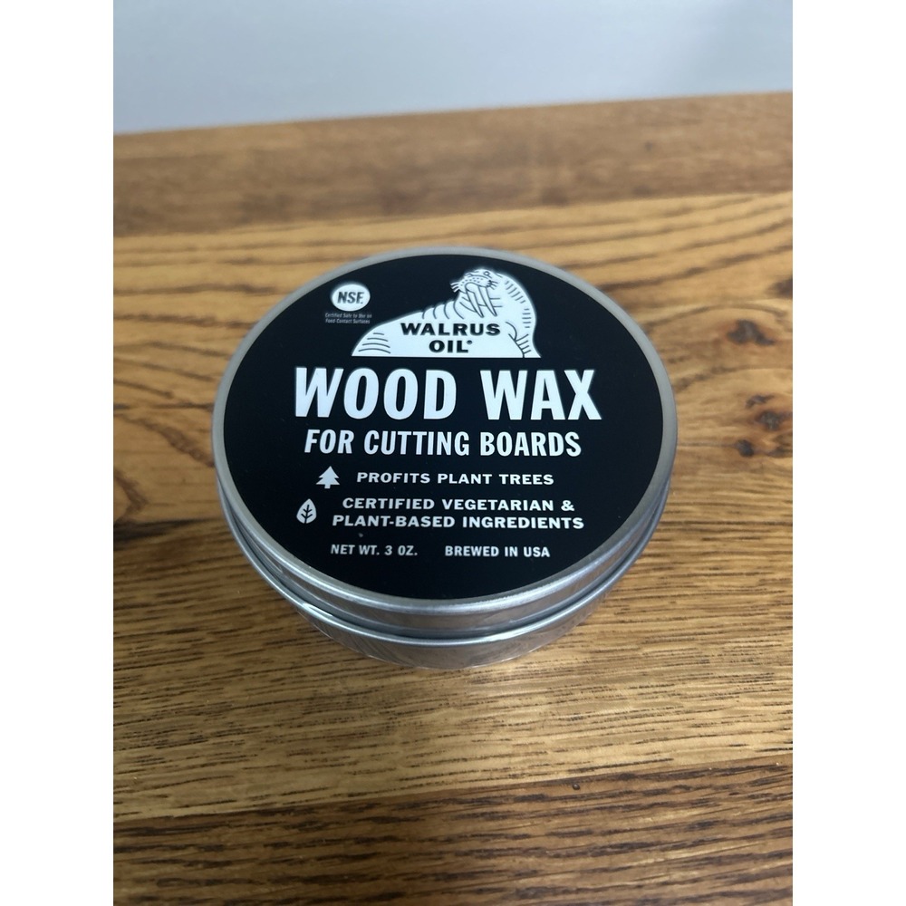 Walrus Oil - Wood Wax 3 Oz Can Fda Food-safe  Cutting Board Wax  Vegan USA